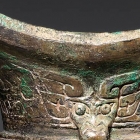 An Archaic Bronze Ritual Wine Goblet (Jiao)