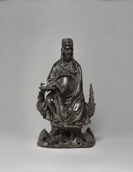 A MING BRONZE FIGURE OF WENCHANG, THE GOD OF LITERATURE