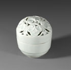 A QINGBAI GLAZED CARVED OPENWORK PORCELAIN CENSER