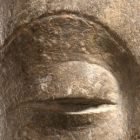 A LIMESTONE HEAD OF A BODHISATTVA