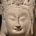 A SANDSTONE STANDING FIGURE OF A BODHISATTVA