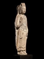 A SANDSTONE STANDING FIGURE OF A BODHISATTVA