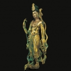 A GILT-BRONZE FIGURE OF THE BODHISATTVA GUANYIN