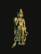 A GILT-BRONZE FIGURE OF THE BODHISATTVA GUANYIN