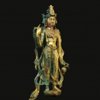 A GILT-BRONZE FIGURE OF THE BODHISATTVA GUANYIN