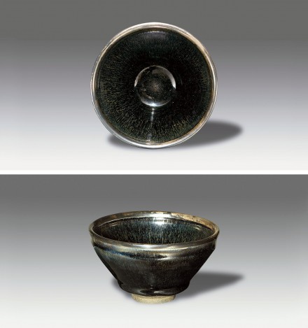 A BLACK-GLAZED JIANYAO ‘HARE’S FUR’ TEABOWL (YANKOU WAN)