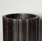 A PETAL-LOBED ZITAN BRUSHPOT