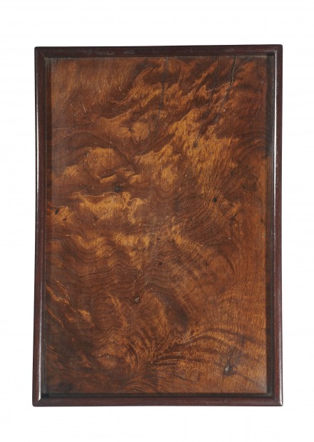 A RECTANGULAR MIXED WOODS TRAY