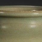 A GREEN JUNYAO TRIPOD CENSER