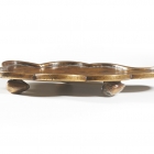 A GOLD-SPLASHED BRONZE INCENSE TRAY