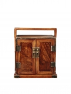 A HUANGHUALI SMALL TRAVELLING CHEST