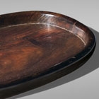 AN OVAL HUANGHUALI TRAY