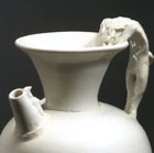 AN EARLY WHITE PORCELAIN EWER