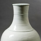 A MASSIVE WHITE PORCELAIN LONG-NECKED VASE