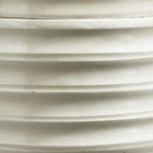A DINGYAO WHITE PORCELAIN RIBBED CYLINDRICAL BOX AND COVER