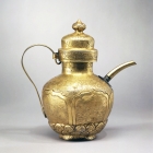 A GILDED SILVER COVERED EWER AND WARMING BASIN