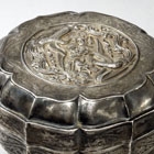 A LARGE SILVER ‘TWIN PHOENIX’ BOX AND COVER