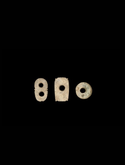 THREE SMALL NEOLITHIC JADE ORNAMENTS