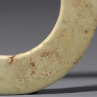 A WHITE JADE FLAT RING (HUAN)