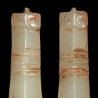 A PAIR OF JADE CICADA PENDANTS