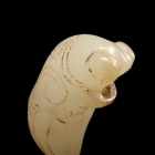 A WHITE JADE CICADA FORM PENDANT