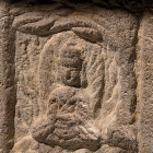 AN INSCRIBED RED SANDSTONE BUDDHIST STELE