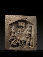 A LIMESTONE BLOCK-FORM BUDDHIST STELE