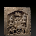 A LIMESTONE BLOCK-FORM BUDDHIST STELE