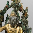 A GILT BRONZE FIGURE OF SOUTH SEA GUANYIN