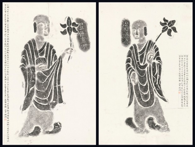 INK RUBBINGS: MONK HUISONG & MONK HUIXING