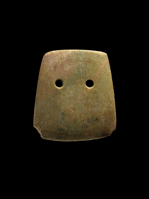 A NEOLITHIC JADE CEREMONIAL BROAD AXE (FU)