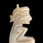 AN ARCHAIC JADE HUMAN FIGURE PENDANT