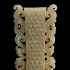 AN ARCHAIC JADE OPENWORK LONG PENDANT