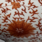 AN IRON-RED DECORATED PORCELAIN BOWL