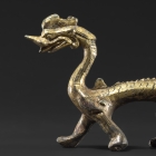 A GILT BRONZE DRAGON