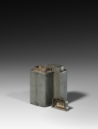 A PAIR OF INSCRIBED PEWTER TEA CADDIES