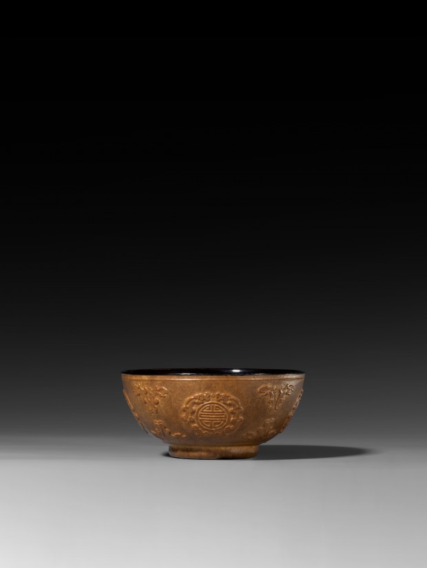 AN IMPERIAL MOULDED GOURD BOWL