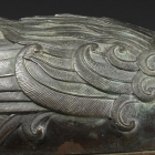 A LARGE BRONZE GOOSE-FORM INCENSE BURNER