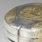 A PARCEL-GILT SILVER ‘TWIN DUCKS’ BOX AND COVER